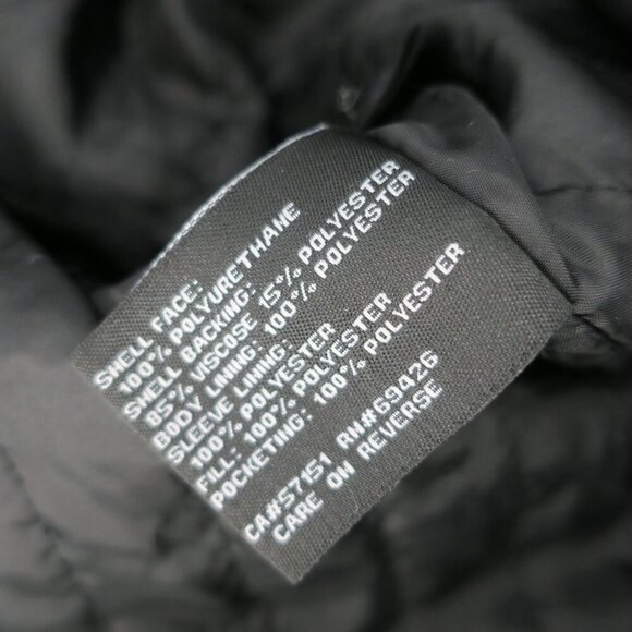 Wilson's Cycle Y2K Men’s Black Cafe Striped Racer Faux Leather Motorcycle Jacket - Picture 6 of 7